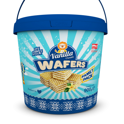 Arslan Wafers cu multa crema de vanilie Galeata De post 900 Gr. Arslan Wafers cu multa crema de vanilie Galeata De post 900 Gr.